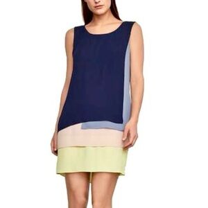 BCBGMaxAzria BCBG Haley Color Block Tiered Tank Dress size 4